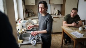 „Azt, akinek azért fizetek, amit te öt éve úgy könyvelsz el, mintha az én házimunkám csak úgy magától elvégződne” Júlia higgadtan mondta, Gábor némán kisétált a konyhából